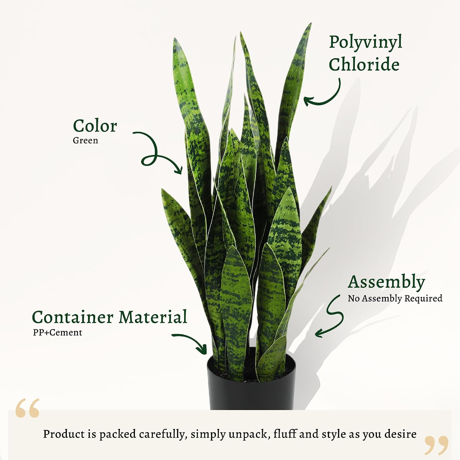 ต้นไม้ประดิษฐ์ลายงู, ต้นไม้จำล - Snake Plant บทวิจารณ์และราคา